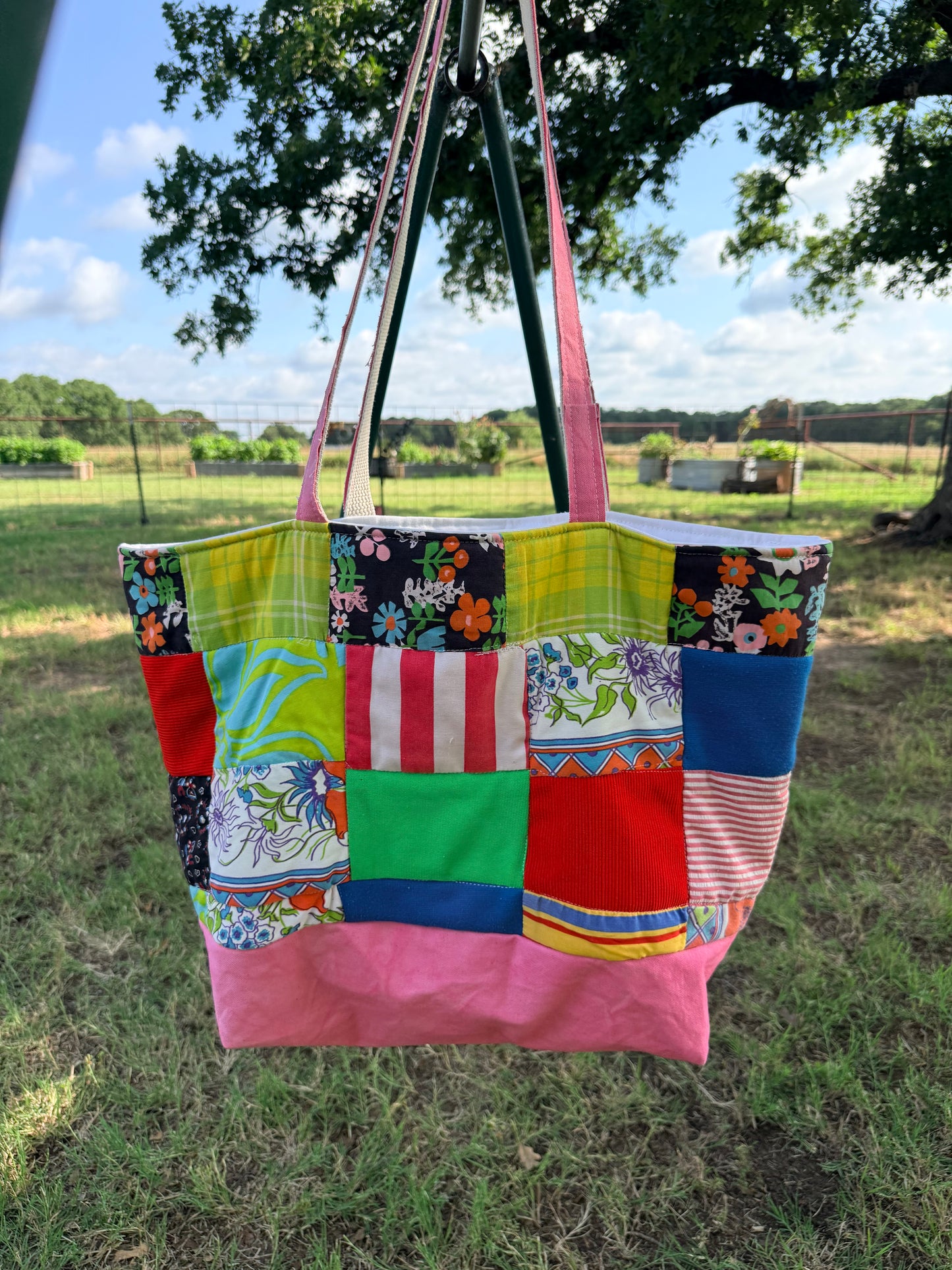 Tote Bag Colorful Quilt