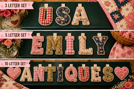 Quilted Alphabet Letter Sets — Build Your Banner